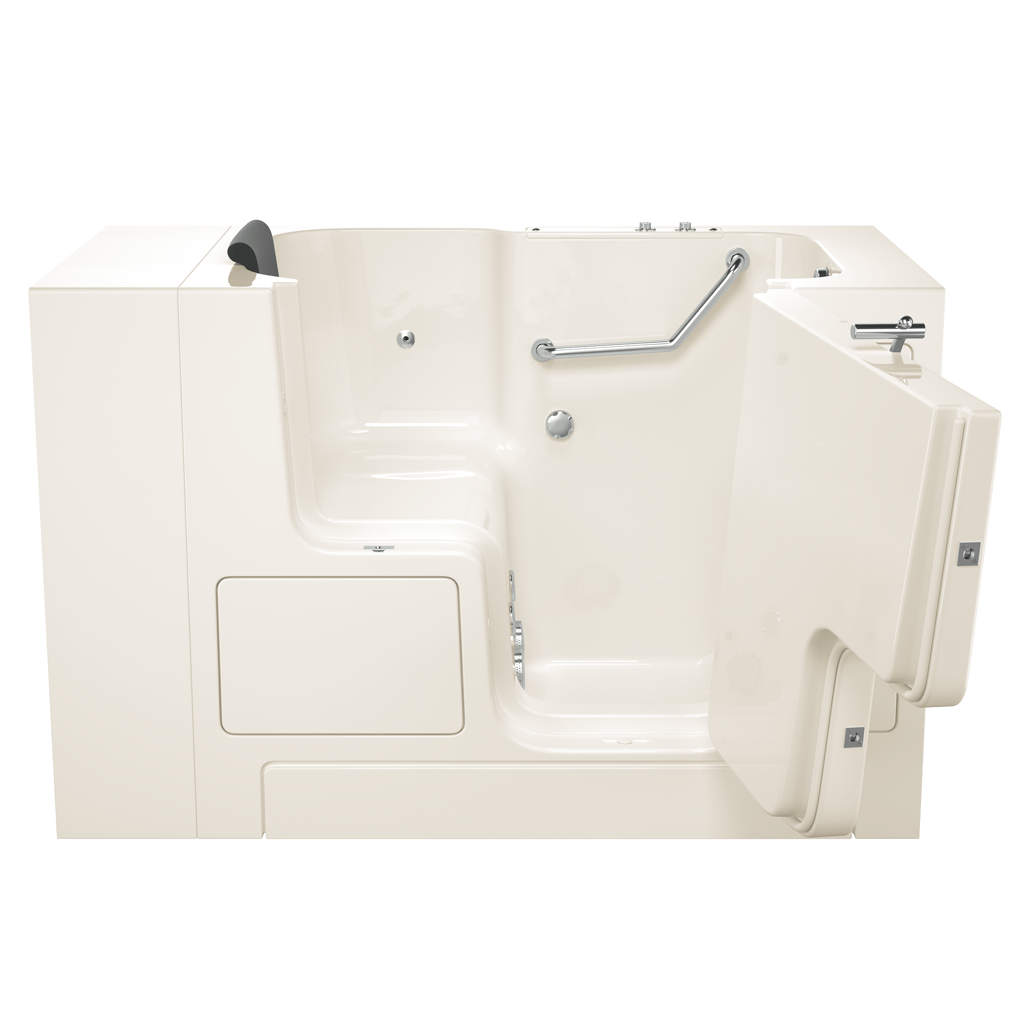 Gelcoat Premium Series 32 x 52  Inch Walk in Tub With Whirlpool System   Right Hand Drain WIB LINEN